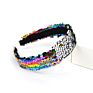 Shenglan Design Two-Sided Sequins Headband Women Kid Flip Sequin Headband Shiny Bing Non Slip Hair Headband Hair Accessories