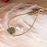 Single Stone Gold Chain Adjustable Crystal Bracelets Natural Nugget Quartz Crystal Simple Bracelet