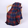 Size Luxury Printed Two Sides Plaid Plain Polyester Fleece Throw Blanket