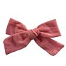 Soft Cotton Linen Fabric Bow Hair Clips Schoolgirl Sailor Bow Clips Baby Girls Hair Accessories