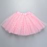 Stock Solid Color Plain 3 Layers Girl Kids Star Tutu Skirts Dress for Party Performance