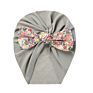 Style Baby Hats Lovely Newborn Printed Bow Milk Silk Stretchy Children's Hat Knot Bonnet Infant Turban