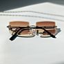 Style Small Square Rectangle Rimless Sunglasses Sun Glasses Shades Sales