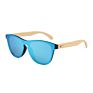 Sun Glasses Bambu Plastic Frame Bamboo Temple Sunglasses