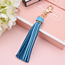 Tassel Keychain Women Cute Tassel Keychain Accessories Pu Leather Car Bag Gold Key Ring Fringe Jewelry Friends Xmas Gift