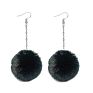 Temperament Chain Long Wool Ball Pom Pom Earrings Women's Earrings for Women