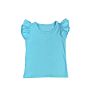 Toddler Knitted T Shirt Multi Color Baby Girls Blank T-Shirts Solid Flutter Sleeves Kids Boutique Clothing