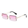 Vintage Rimless Square Small Rectangle Men Sun Glasses Sunglasses