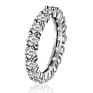 Wedding Engagement Jewelry 925 Sterling Silver White Gold Cubic Zirconia Ring