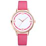Wj-8312 Stylish Woman Multicolor Watches Circle Dial Creative Leather Band Popular Ladies Wrist Watches