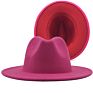 Wool Felt Red Bottom Double Sided Fedora Hats Two Tone Fedora Hat Women