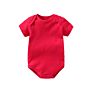 Yiwu 0-24M 100% Organic Cotton Plain Infant Newborn Baby Pink Blue White Unisex Rompers Short Sleeve Jumpsuit