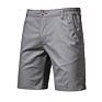 100% Cotton Shorts Men Solid Color Casual Short Mens Track Pants Jogger Knee-Length Shorts for Mens