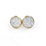 12Mm Druzy Drusy Earrings Resin Cabochon Earrings Gold Stud for Women Men Girl Jewelry Gift