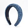 13 Multicolor 45Mm Wide Sponge Crystal Hair Bands Padded Hair Hoop Rhinestone Headbands for Girls Women