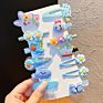 14 Pcs/Set Girls Cute Colorful Cartoon Flower Hairpins Kids Sweet Hair Clips Barrettes Hair Accessories Hairgrips