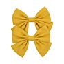 3.3Inch 2Pc/Lot 24 Colors Cute Colorful Solid Ribbon Grosgrain Hair Bow with Clips Ribbon Headwear Hairpin Hair Accessories