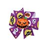 3 Inch Mini Halloween Hair Bows with Clips for Girls Handmade Ghost Pumpkin Pinwheel Hair Clips Hair Pin Accessories