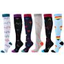 4 Pair Design High Running Travel Logo Nurse Nursing Socks Compression Set