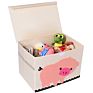 51.8*35.8*35.5Cm Foldable Organizer with Lid Oxford Fabric Cute Animal Washable Kids Toys Storage Box