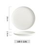 7/8/10 Inch European Nordic Style Flat Plain White round Porcelain Ceramic Dessert Dinner Plate for Restaurant