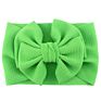 7" Kid Accessories Bows Soft Elastic Waffle Headband - Solid Color Top Knot Headwear for Baby Girl