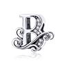 925 Sterling Silver Letter 26 Alphabet Pendant Designer Charms for Diy Bracelet Necklace Jewelry Making