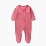 / Infant Toddler Boys Girls Clothes Private Label Long Sleeve 100% Cotton Zipper Pajamas Baby Footed Romper