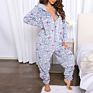 Adult Home Wear Flannel Onesie Pajama Women Sleepwear Set Family Christmas Holiday Onesie Pajamas Woman