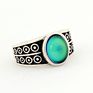 Antique Silver Plated Color Change Emotion Feeling Mood Oval Stone Ring