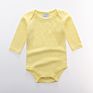 Baby Long-Sleeve Bodysuit Romper with Plain Simple Knitted