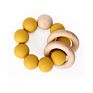 Baby Nursing Bracelets Food Grade Silicone Teether Teething Wood Rattles Toys Baby Teether Bracelets Nursing Toys Gift
