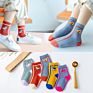 Baby Socks Set 5 Pack Infant Combed Cotton Dinosaur Spring Kids Crew Dress Cute Cartoon Socks