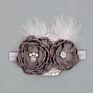 Baby Sparking Rhinestone Feather Headband Girl Flower Hair Bow Headwear Velvet Hair Band Girls Accessories
