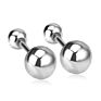 Balls Yellow Gold Color Piercing Small round Ball Stud Earrings for Women Men Children Baby Girls Kids Jewelry
