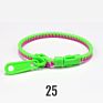 Blues Promotion Simple Double Colors Easter Basket Stuffers Fidget Toys Plastic Resin Zipper Bracelet for Children