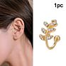 Bohemian Gold Star Leaves Non-Piercing Ear Clip Earrings Simple Cartilage Ear Cuff Jewelry for Women Girl