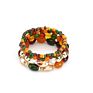 Bohemianhandmade Braidedcolorful Beads Elastic Bracelet Ethnic Multi Layer Rice Beads Beaded Stretch Charm Boho Tassel Bracelet