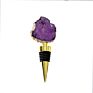 Box with Logo Natural Raw Druzy Agate Stone Healing Crystal Wine Stopper,Rose Amethyst Vacuum Wine Stopper for Gift