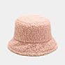 Casual Lamb Hair Fisherman Hat Light Plate Warm Fuzzy Plush Basin Bucket Hat