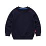 Children's O-Neck Pullover Print Black Sweatshirts