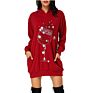 Christmas Hoodies Women Long Sleeve Sweatshirt Christmas Printed Pocket Women Sweatshirt Dress Hoodies