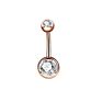 Classic 1Pcs 14G Clear Zircon Belly Button Rings for Women Gold Colorful Stainless Steel Belly Rings Piercing Jewelry