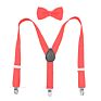 Classic Kids Boys and Girls Printed Polka Dots Suspenders with Bowties for Garments Accessories or Daily Decorations