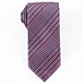 Classic Ties Mens Orange Plaid Microfiber Woven Tie Check Necktie