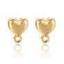 Color-Protected Copper Stud Earring Diy Jewelry Accessories Handmade Material Ring Square Curved Oval Large Geometry