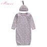Cotton Jersey Newborn Sleeping Bag 0-6M Baby Safe Sleep Sack Knotted Baby Gown Unisex Newborn Baby Sleeping Bag