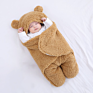 Cotton Lamb Cashmere Comforter Super Soft Baby Wrap Swaddle Blanket Baby Sleeping Bag Newborn Organic