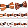 Creative Wooden Neckie Bow Tie for Men Handmade Customized Solid Wedding Wood Bowties Crafts Gifts