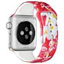 Customized Tie Dye Printed Smart Rubber Strap Flower Stripe Leopard Print Silicone Watch Band Strap for Apple Iwatch Se 6